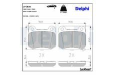 Sada brzdových destiček, kotoučová brzda DELPHI LP1839