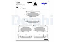 Sada brzdových destiček, kotoučová brzda DELPHI LP1840