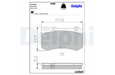 Sada brzdových destiček, kotoučová brzda DELPHI LP1842