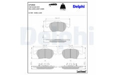 Sada brzdových platničiek kotúčovej brzdy DELPHI LP1844
