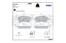 Sada brzdových platničiek kotúčovej brzdy DELPHI LP1846