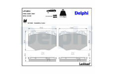 Sada brzdových destiček, kotoučová brzda DELPHI LP1851