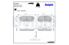 Sada brzdových platničiek kotúčovej brzdy DELPHI LP1852