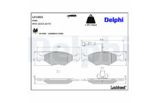 Sada brzdových platničiek kotúčovej brzdy DELPHI LP1855