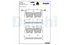 Sada brzdových destiček, kotoučová brzda DELPHI LP1856