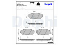 Sada brzdových destiček, kotoučová brzda DELPHI LP1857