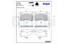 Sada brzdových platničiek kotúčovej brzdy DELPHI LP1858