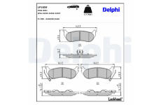 Sada brzdových destiček, kotoučová brzda DELPHI LP1859