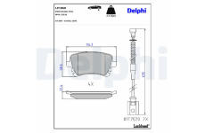 Sada brzdových platničiek kotúčovej brzdy DELPHI LP1860