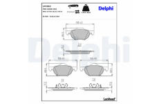 Sada brzdových destiček, kotoučová brzda DELPHI LP1862