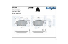 Sada brzdových destiček, parkovací brzda DELPHI LP1865