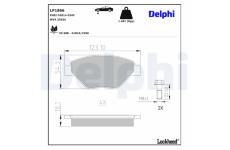 Sada brzdových platničiek kotúčovej brzdy DELPHI LP1866