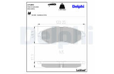 Sada brzdových platničiek kotúčovej brzdy DELPHI LP1895