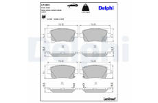 Sada brzdových platničiek kotúčovej brzdy DELPHI LP1896