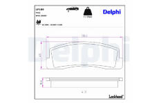 Sada brzdových destiček, kotoučová brzda DELPHI LP189