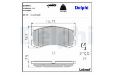 Sada brzdových destiček, kotoučová brzda DELPHI LP1901