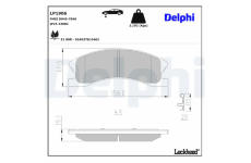 Sada brzdových platničiek kotúčovej brzdy DELPHI LP1906