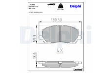 Sada brzdových platničiek kotúčovej brzdy DELPHI LP1908