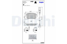 Sada brzdových destiček, kotoučová brzda DELPHI LP1911LC