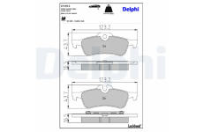 Sada brzdových destiček, kotoučová brzda DELPHI LP1912