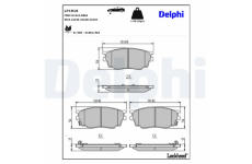Sada brzdových platničiek kotúčovej brzdy DELPHI LP1916