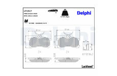 Sada brzdových platničiek kotúčovej brzdy DELPHI LP1917
