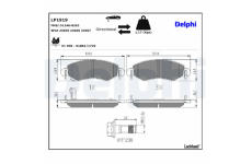 Sada brzdových platničiek kotúčovej brzdy DELPHI LP1919