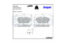 Sada brzdových platničiek kotúčovej brzdy DELPHI LP1923