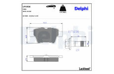 Sada brzdových platničiek kotúčovej brzdy DELPHI LP1926