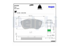 Sada brzdových destiček, kotoučová brzda DELPHI LP1929