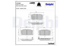 Sada brzdových destiček, kotoučová brzda DELPHI LP1930