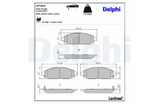 Sada brzdových destiček, kotoučová brzda DELPHI LP1931