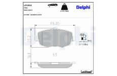 Sada brzdových destiček, kotoučová brzda DELPHI LP1934
