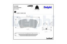 Sada brzdových platničiek kotúčovej brzdy DELPHI LP1936