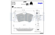Sada brzdových platničiek kotúčovej brzdy DELPHI LP1938