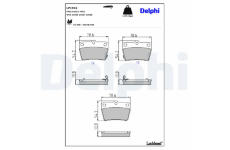 Sada brzdových platničiek kotúčovej brzdy DELPHI LP1942