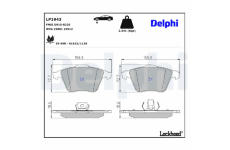 Sada brzdových platničiek kotúčovej brzdy DELPHI LP1943