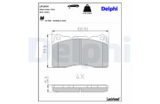 Sada brzdových destiček, kotoučová brzda DELPHI LP1944