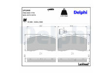 Sada brzdových destiček, kotoučová brzda DELPHI LP1945