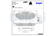 Sada brzdových platničiek kotúčovej brzdy DELPHI LP1947