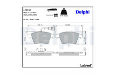 Sada brzdových destiček, kotoučová brzda DELPHI LP1950