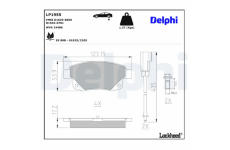 Sada brzdových destiček, kotoučová brzda DELPHI LP1955