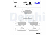 Sada brzdových platničiek kotúčovej brzdy DELPHI LP1963