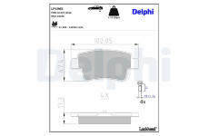 Sada brzdových platničiek kotúčovej brzdy DELPHI LP1965