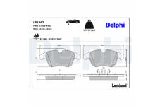 Sada brzdových destiček, kotoučová brzda DELPHI LP1967