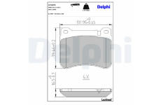 Sada brzdových platničiek kotúčovej brzdy DELPHI LP1979