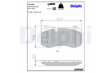 Sada brzdových destiček, kotoučová brzda DELPHI LP1980