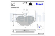 Sada brzdových platničiek kotúčovej brzdy DELPHI LP1991