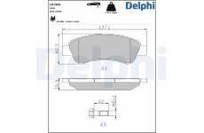 Sada brzdových platničiek kotúčovej brzdy DELPHI LP1994