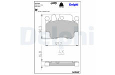 Sada brzdových destiček, kotoučová brzda DELPHI LP1996